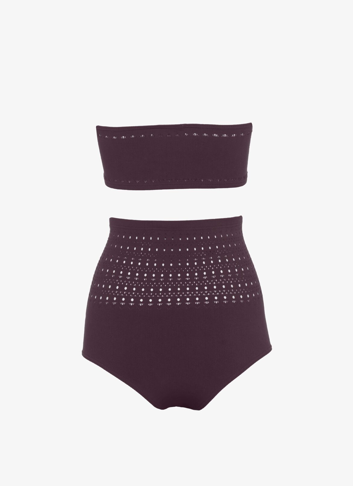 BIKINI SEAMLESS SWIMSUIT ALAÏA AUBERGINE BIKINI SEAMLESS SWIMSUIT